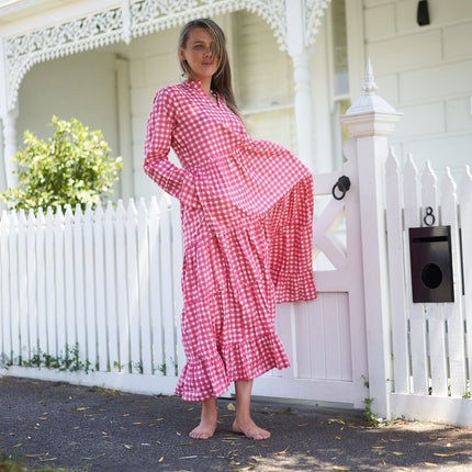 Cotton Maxi Dress Summer Dress Boho dress Gift for her Long Boho Dress Women Kimono Wrap Dress Valentine Mother's Day Christmas - SM