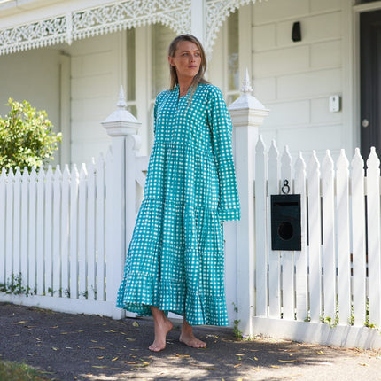 Cotton Maxi Dress Summer Dress Boho dress Gift for her Long Boho Dress Women Kimono Wrap Dress Valentine Mother's Day Christmas - LXL