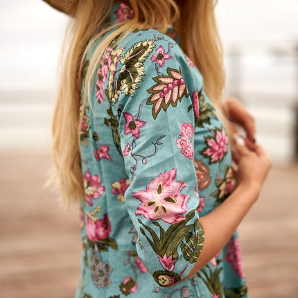 Cotton Maxi Dress Summer Dress Boho dress Gift for her Long Boho Dress Women Kimono Wrap Dress Valentine Mother's Day Christmas - S/M