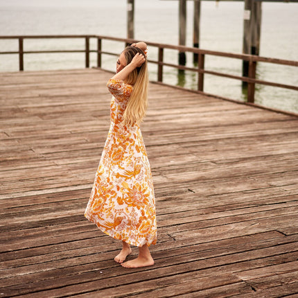 Cotton Maxi Dress Summer Dress Boho dress Gift for her Long Boho Dress Women Kimono Wrap Dress Valentine Mother's Day Christmas - L/XL