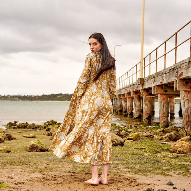 Cotton Maxi Dress Summer Dress Boho dress Gift for her Long Boho Dress Women Kimono Wrap Dress Valentine Mother's Day Christmas - L/XL