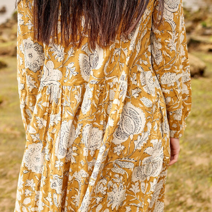 Cotton Maxi Dress Summer Dress Boho dress Gift for her Long Boho Dress Women Kimono Wrap Dress Valentine Mother's Day Christmas - S/M