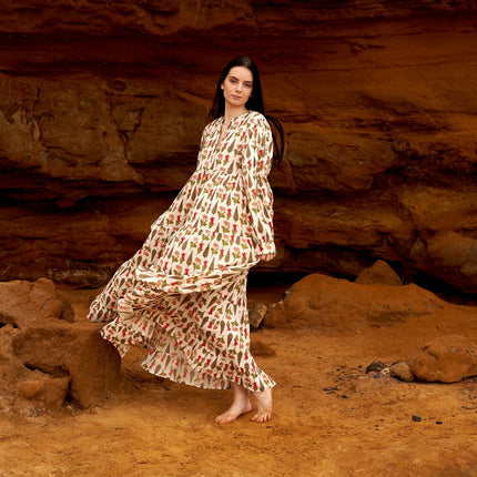 Cotton Maxi Dress Summer Dress Boho dress Gift for her Long Boho Dress Women Kimono Wrap Dress Valentine Mother's Day Christmas - L/XL