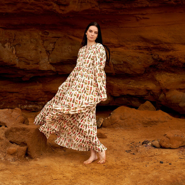 Cotton Maxi Dress Summer Dress Boho dress Gift for her Long Boho Dress Women Kimono Wrap Dress Valentine Mother's Day Christmas - L/XL