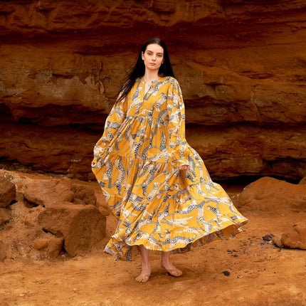 Cotton Maxi Dress Summer Dress Boho dress Gift for her Long Boho Dress Women Kimono Wrap Dress Valentine Mother's Day Christmas - L/XL