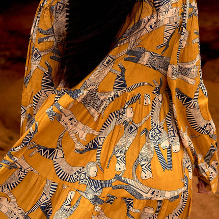 Cotton Maxi Dress Summer Dress Boho dress Gift for her Long Boho Dress Women Kimono Wrap Dress Valentine Mother's Day Christmas - S/M