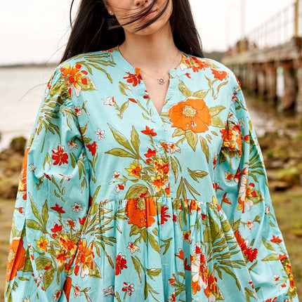 Cotton Maxi Dress Summer Dress Boho dress Gift for her Long Boho Dress Women Kimono Wrap Dress Valentine Mother's Day Christmas - L/XL