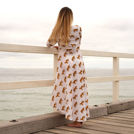 Cotton Maxi Dress Summer Dress Boho dress Gift for her Long Boho Dress Women Kimono Wrap Dress Valentine Mother's Day Christmas - S/M