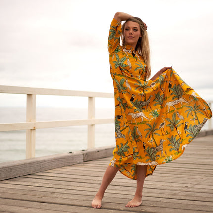 Cotton Maxi Dress Summer Dress Boho dress Gift for her Long Boho Dress Women Kimono Wrap Dress Valentine Mother's Day Christmas - L/XL