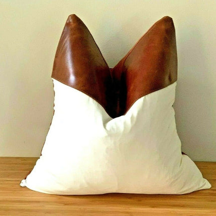 Genuine Leather Cushion Cover Pillow Cover Leather Pillow Leather Cushion Vintage Leather Tan Pillow Cover
