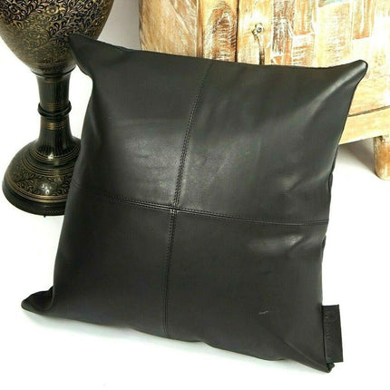 Melbourne Leather Co Genuine Leather Patchwork Cushion Cover Pillow Cover Leather Pillow Leather Cushion Vintage Leather Tan Pillow Cover
