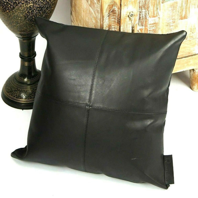 Melbourne Leather Co Genuine Leather Patchwork Cushion Cover Pillow Cover Leather Pillow Leather Cushion Vintage Leather Tan Pillow Cover