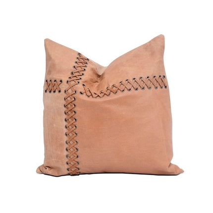 Melbourne Leather Co Genuine Leather Patchwork Cushion Cover Pillow Cover Leather Pillow Leather Cushion Vintage Leather Tan Pillow Cover