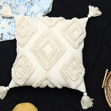 Moroccan Cushion Tassel Cushion Boho Cushion Hand Tufted Cushion Decorative Pillow Lumber Pillow 50*50cm