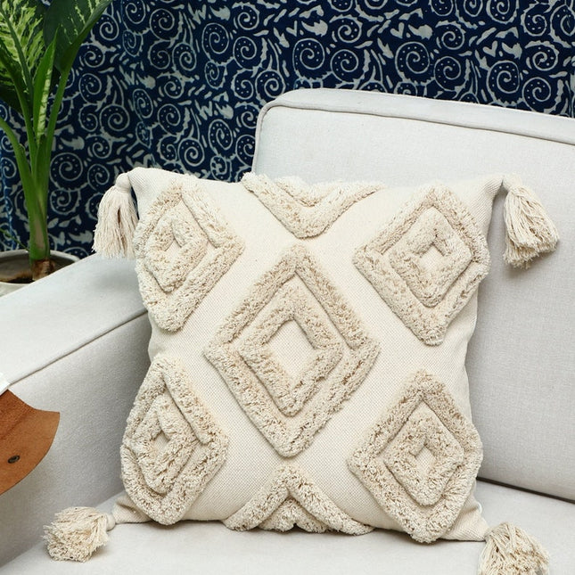 Moroccan Cushion Tassel Cushion Boho Cushion Hand Tufted Cushion Decorative Pillow Lumber Pillow 50*50cm