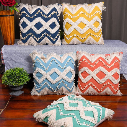 Moroccan Cushion Tassel Cushion Boho Cushion Hand Tufted Cushion Decorative Pillow Lumber Pillow 45*45cm