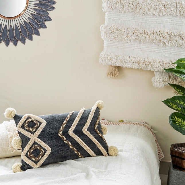 Moroccan Cushion Tassel Cushion Boho Cushion Hand Tufted Cushion Decorative Pillow Lumber Pillow 50*30cm