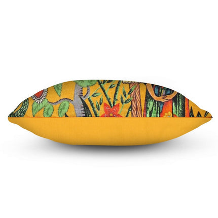 Mexican Painter Pillow Case, Frida Floral Decorative Cushion, Mexican Painter Art Garden Country Mexico Muertes Cushion Cover