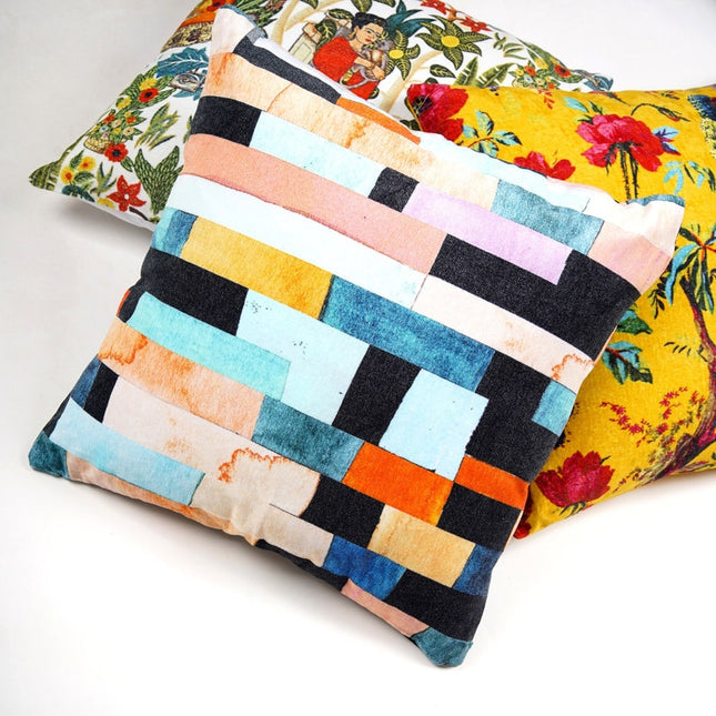 Mexican Painter Pillow Case, Frida Floral Decorative Cushion, Mexican Painter Art Garden Country Mexico Muertes Cushion Cover