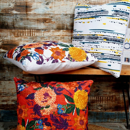 Mexican Painter Pillow Case, Frida Floral Decorative Cushion, Mexican Painter Art Garden Country Mexico Muertes Cushion Cover