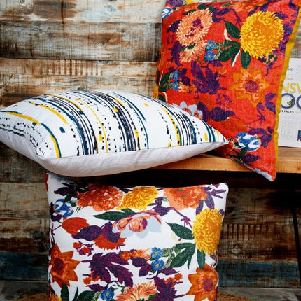 Mexican Painter Pillow Case, Frida Floral Decorative Cushion, Mexican Painter Art Garden Country Mexico Muertes Cushion Cover