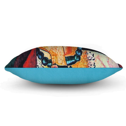 Mexican Painter Pillow Case, Frida Floral Decorative Cushion, Mexican Painter Art Garden Country Mexico Muertes Cushion Cover