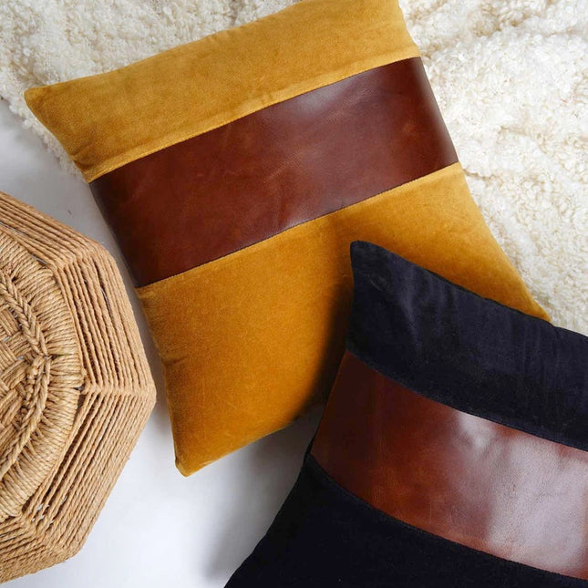 Genuine Leather Cushion Cover Pillow Cover Leather Pillow Leather Cushion Vintage Leather Tan Pillow Cover
