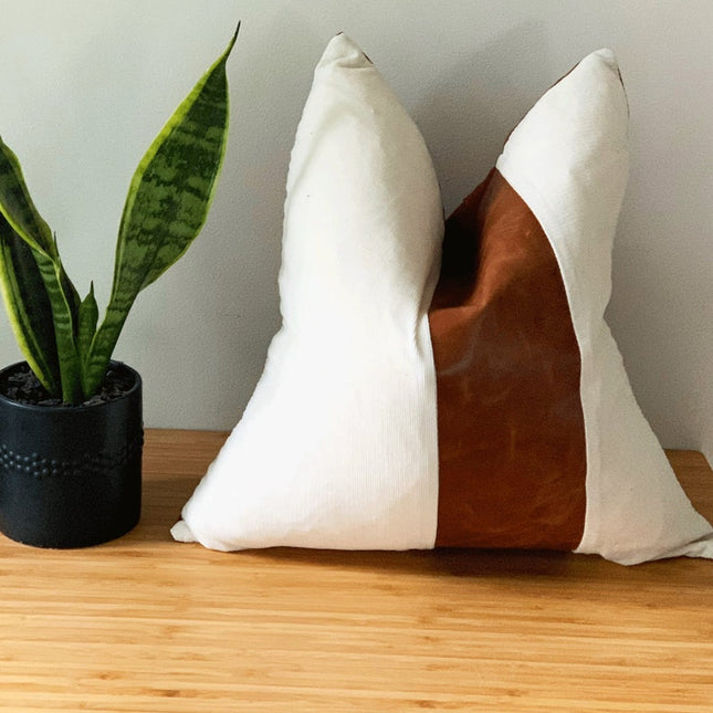 Genuine Leather Cushion Cover Pillow Cover Leather Pillow Leather Cushion Vintage Leather Tan Pillow Cover