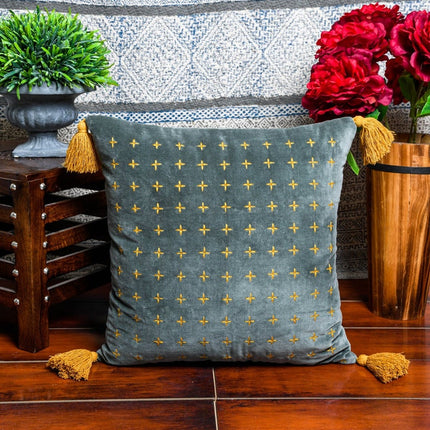 Tassels Linen Cushion Cover 50*50cm Beige Pillow Cover Handmade Boho rustic decor cream Moroccan Cushions Hand Tufted Cushion Lumbar Pillow