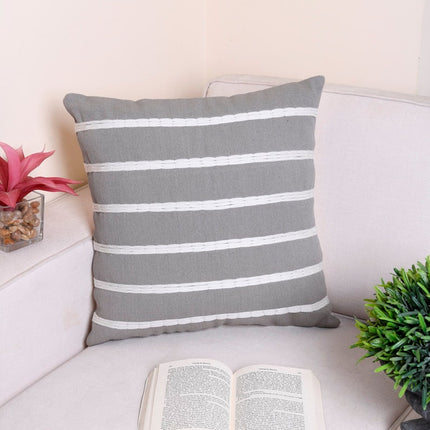 Tassels Linen Cushion Cover 50*50cm Beige Pillow Cover Handmade Boho rustic decor cream Moroccan Cushions Hand Tufted Cushion Lumbar Pillow