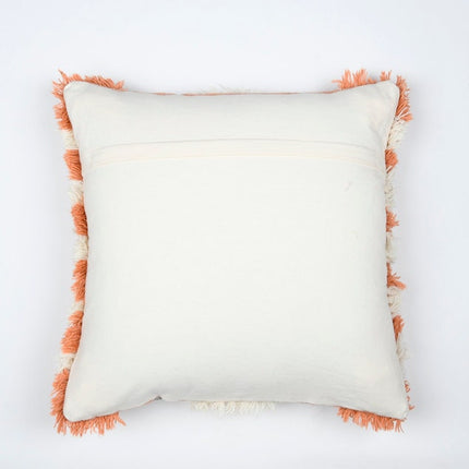 Tassels Linen Cushion Cover 50*50cm Beige Pillow Cover Handmade Boho rustic decor cream Moroccan Cushions Hand Tufted Cushion Lumbar Pillow