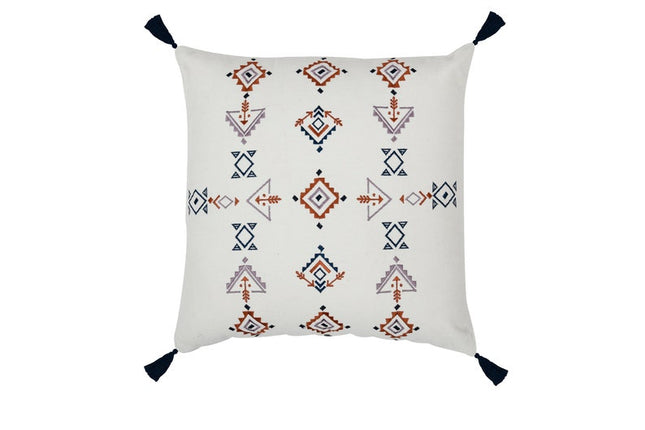 Tassels Linen Cushion Cover 50*50cm Beige Pillow Cover Handmade Boho rustic decor cream Moroccan Cushions Hand Tufted Cushion Lumbar Pillow