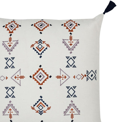 Tassels Linen Cushion Cover 50*50cm Beige Pillow Cover Handmade Boho rustic decor cream Moroccan Cushions Hand Tufted Cushion Lumbar Pillow