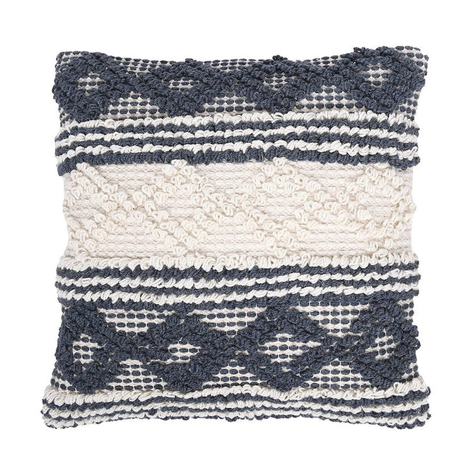 Tassels Linen Cushion Cover 50*50cm Beige Pillow Cover Handmade Boho rustic decor cream Moroccan Cushions Hand Tufted Cushion Lumbar Pillow