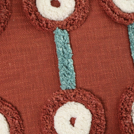 Tassels Linen Cushion Cover 50*50cm Beige Pillow Cover Handmade Boho rustic decor cream Moroccan Cushions Hand Tufted Cushion Lumbar Pillow