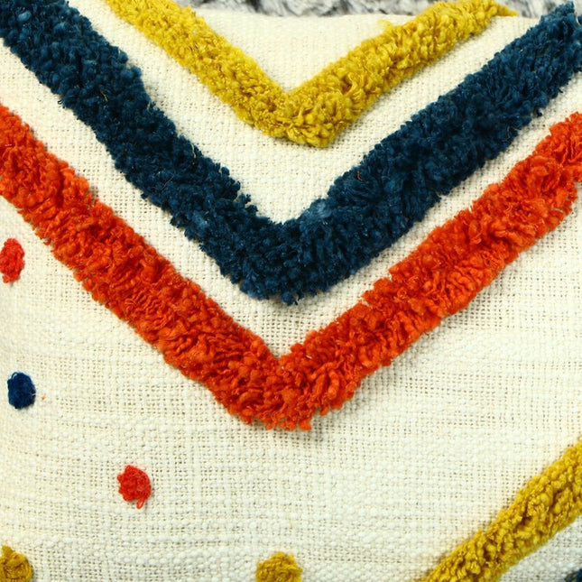 Tassels Linen Cushion Cover 30*50cm Beige Pillow Cover Handmade Boho rustic decor cream Moroccan Cushions Hand Tufted Cushion Lumbar Pillow