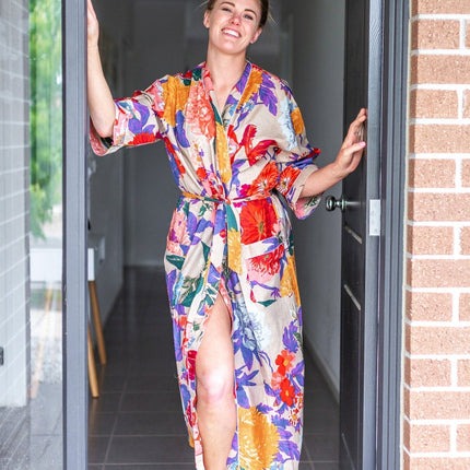 Linen Connections Frida Cotton Kimono Bathrobe Valentines Day Gift Turkish Cardigan Nightwear Dressing Gown Beach Bikini Summer CK101