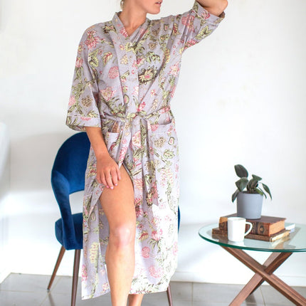 Linen Connections Frida Cotton Kimono Bathrobe Valentines Day Gift Turkish Cardigan Nightwear Dressing Gown Beach Bikini Summer CK103