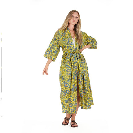 Linen Connections Frida Cotton Kimono Bathrobe Valentines Day Gift Turkish Cardigan Nightwear Dressing Gown Beach Bikini Summer CK13