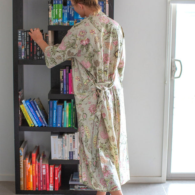 Linen Connections Frida Cotton Kimono Bathrobe Valentines Day Gift Turkish Cardigan Nightwear Dressing Gown Beach Bikini Summer CK135