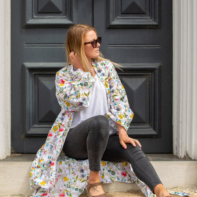 Linen Connections Frida Cotton Kimono Bathrobe Valentines Day Gift Turkish Cardigan Nightwear Dressing Gown Beach Bikini Summer CK142