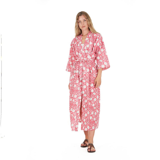Linen Connections Frida Cotton Kimono Bathrobe Valentines Day Gift Turkish Cardigan Nightwear Dressing Gown Beach Bikini Summer CK154