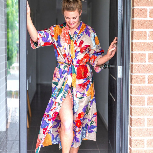 Set of 2 * Floral Robes Kimono Bathwear Sleepwear Lounge Wear CK178
