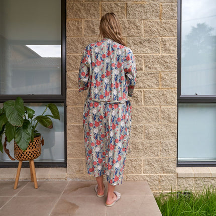 Linen Connections Frida Cotton Kimono Bathrobe Valentines Day Gift Turkish Cardigan Nightwear Dressing Gown Beach Bikini Summer CK191