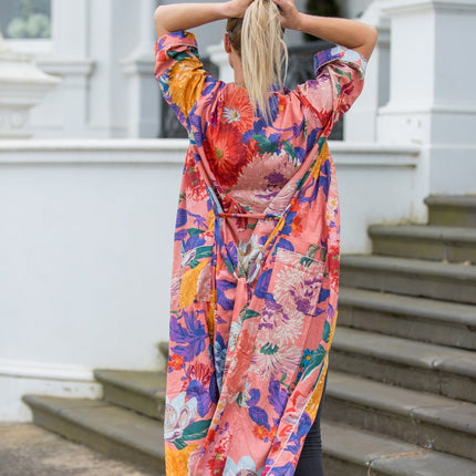 Linen Connections Frida Cotton Kimono Bathrobe Valentines Day Gift Turkish Cardigan Nightwear Dressing Gown Beach Bikini Summer CK192