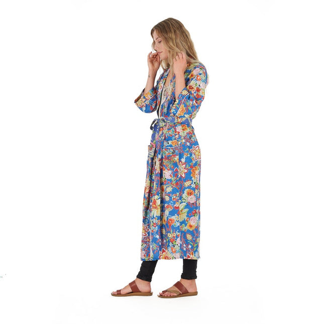 Linen Connections Frida Cotton Kimono Bathrobe Valentines Day Gift Turkish Cardigan Nightwear Dressing Gown Beach Bikini Summer CK21