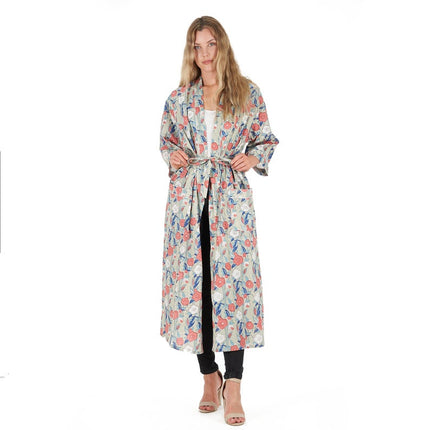 Linen Connections Frida Cotton Kimono Bathrobe Valentines Day Gift Turkish Cardigan Nightwear Dressing Gown Beach Bikini Summer CK30