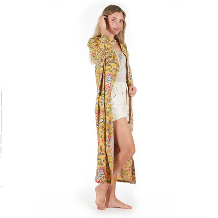 Linen Connections Frida Cotton Kimono Bathrobe Valentines Day Gift Turkish Cardigan Nightwear Dressing Gown Beach Bikini Summer CK38