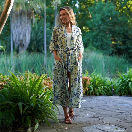 Linen Connections Frida Cotton Kimono Bathrobe Valentines Day Gift Turkish Cardigan Nightwear Dressing Gown Beach Bikini Summer CK94
