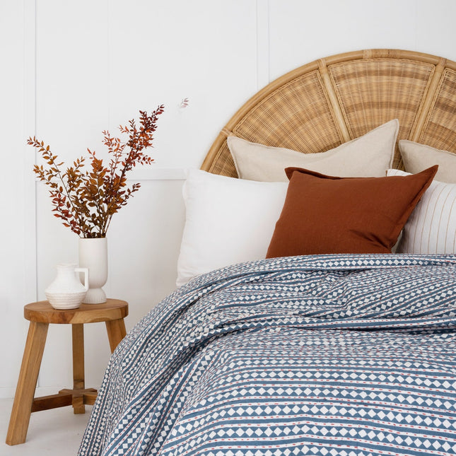 Kantha Quilt Indian Quilt Block Print Quilt Bedspread Bohemian Boho Cotton Throw Quilt Handmade Blanket Doona King Size